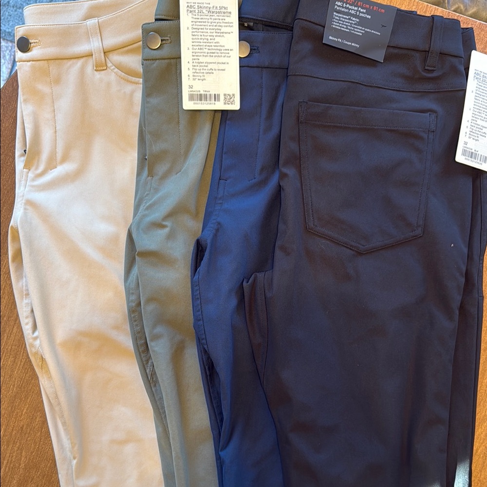 lululemon athletica Men's Chinos - Cream, Olive, Navy